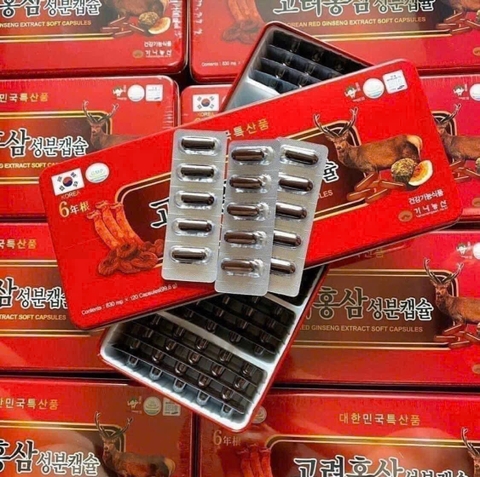 Viên đạm hồng sâm nhung hươu linh chi đỏ Kananongsan 120v- Hàn