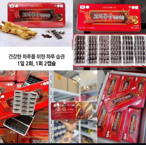 Viên đạm hồng sâm nhung hươu linh chi đỏ Kananongsan 120v- Hàn