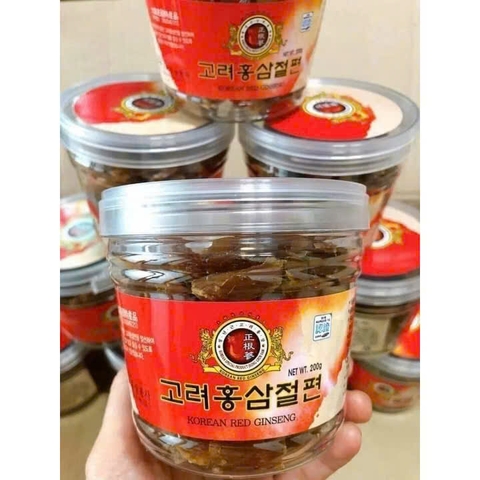 Sâm lát tẩm mật ong hộp nhựa HACCP 200g- Hàn