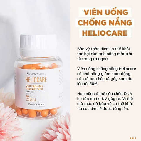 Viên uống HELIOCARE Oral chống nắng, hỗ trợ đẹp da 60 Viên- Tây Ban Nha