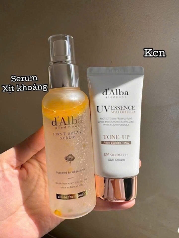 Combo 1 xịt khoáng-1 kcn D'alba- Hàn Quốc