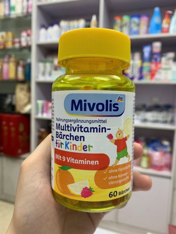 Kẹo dẻo bổ sung Multi Vitamin Mivolis 60v bé 4y+ - Đức