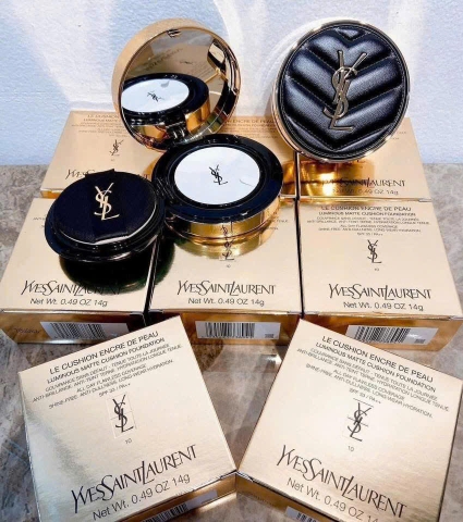 Phấn Nước Yves Saint Laurent YSL Le Cushion Encre De Peau Luminous Matte Tone 10, 20 14g ( Vỏ Da Đen)