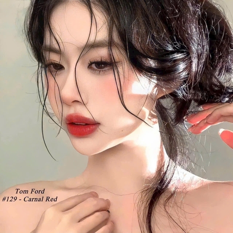 Son kem Tom Ford 129 Carnal màu đỏ cam 6ml- Ý