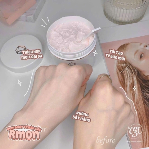 Kem Dưỡng Trắng Da Body Rmon White Label Dia Whitening Cream 200mL- Hàn