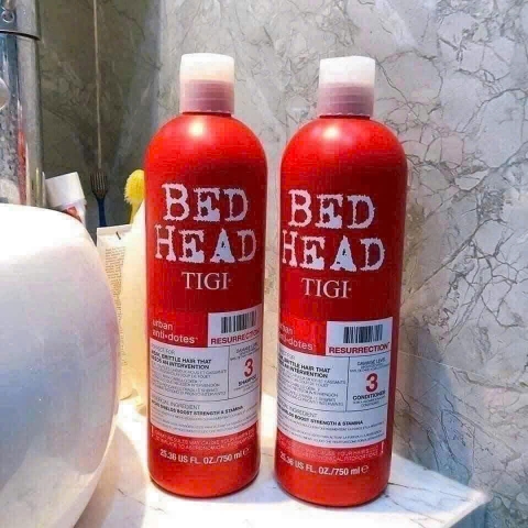 Cặp gội xả TIGI đỏ hư tổn cấp độ 3 750ml - Anh