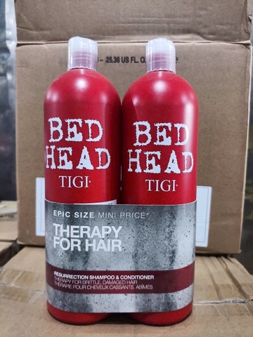 Cặp gội xả TIGI đỏ hư tổn cấp độ 3 750ml - Anh