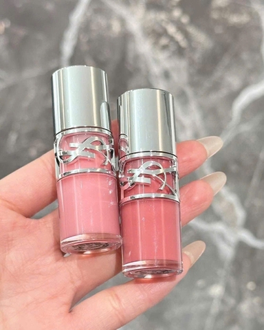 Son Dưỡng YSL Loveshine Plumping Lip Oil Gloss 02 Lucky Moonstone Màu Hồng Nhạt- Pháp