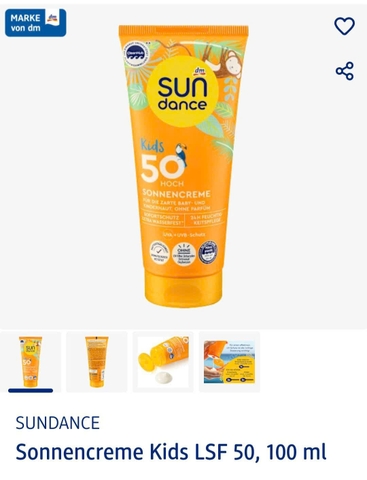 Kem chống nắng Sundance Kids với SPF 50- Đức