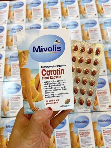 Viên Uống Chống Nắng Mivolis Carotin 60 Viên- Đức