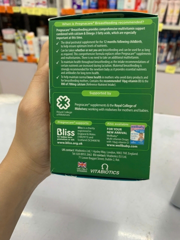 Vitamin Tổng Hợp Cho Phụ Nữ Sau Sinh Pregnacare Breast-feeding - Anh