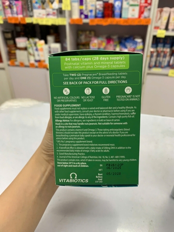 Vitamin Tổng Hợp Cho Phụ Nữ Sau Sinh Pregnacare Breast-feeding - Anh