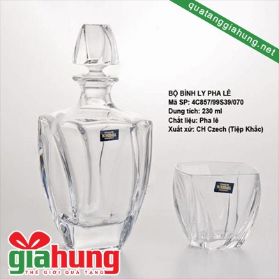 Bộ bình rượu pha lê 010