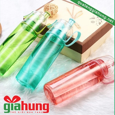 Bình nhựa đựng nước dây đeo loại cho bé có ống hút 003