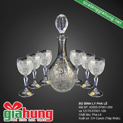 Bộ bình đựng rượu bằng thủy tinh nhập khẩu từ Tiệp 023