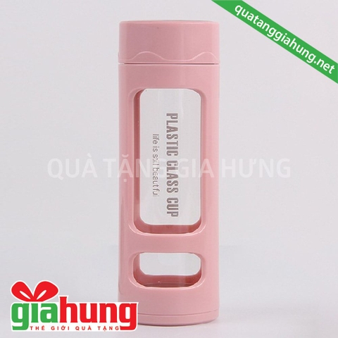 Bình Nước Thủy Tinh 360ml - Hồng