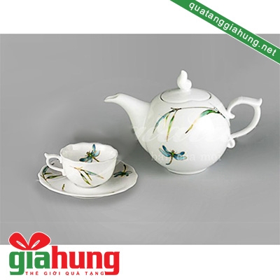 BỘ ẤM TRÀ GỐM SỨ MINH LONG MẪU ĐƠN THANH TRÚC 0.7 L - 017