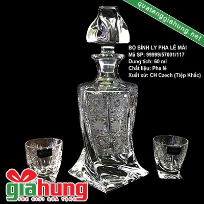 Bộ bình đựng rượu bằng thủy tinh Bohemia 036