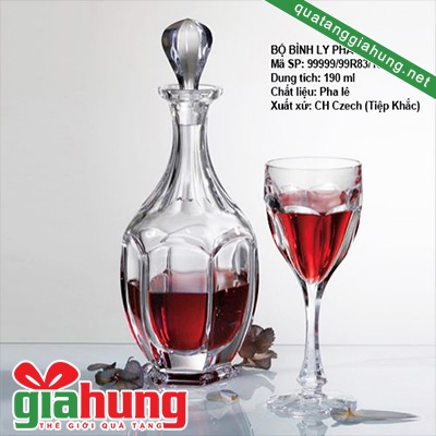 Bộ bình ly pha lê đựng rượu nhập khẩu từ Tiệp Khắc 038