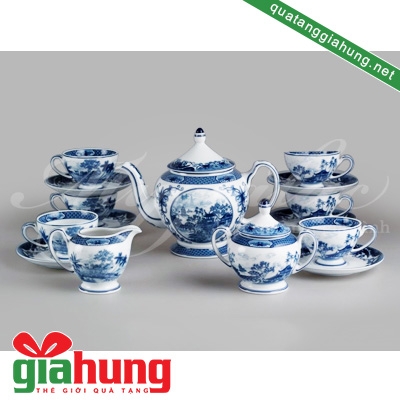 BỘ ẤM TRÀ GỐM SỨ MINH LONG HOÀNG CUNG HỒN VIỆT 1.3 L - 018