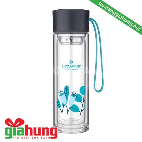 Bình Nước Thủy Tinh 2 Lớp Có Lọc Lovene - Dong Hwa (340ml)