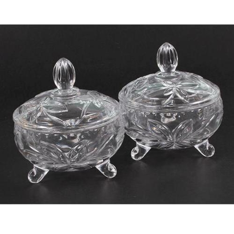 Đĩa đựng mứt pha lê 067