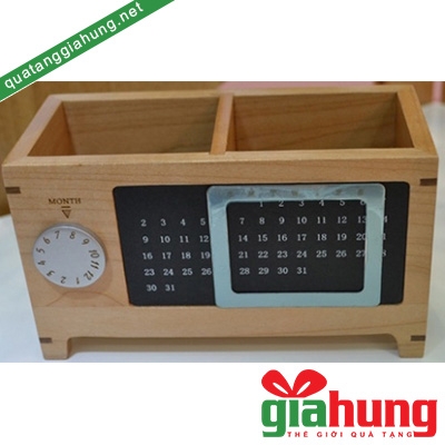 Bộ ống cắm bút gỗ 012