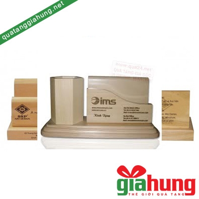 Bộ để bàn bằng gỗ 002