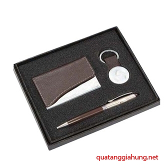 Hộp đựng namecard + Bút ký  + Móc khóa - 021