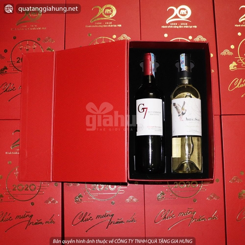 Bộ quà tặng 2 chai rượu của IIG