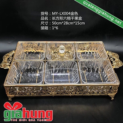 Khay pha lê đựng mứt cao cấp