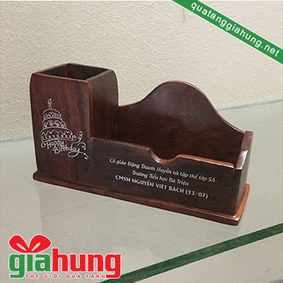 Ống cắm bút bằng gỗ