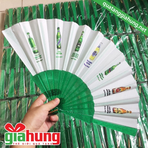 Quạt xòe nan nhựa BIA CARLSBERG