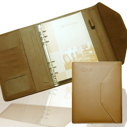 Sổ da bìa còng tai gập 077