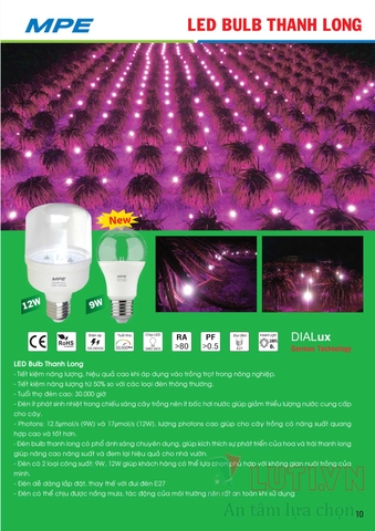 CATALOGUE BẢNG GIÁ ĐÈN LED MPE (THÁNG 10/2021)