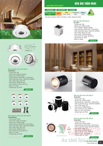 CATALOGUE BẢNG GIÁ ĐÈN LED VINALED 2021-2022