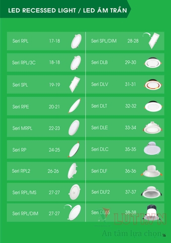 CATALOGUE BẢNG GIÁ ĐÈN LED MPE (THÁNG 10/2021)