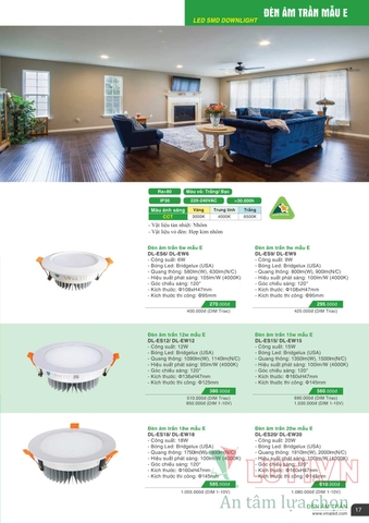 CATALOGUE BẢNG GIÁ ĐÈN LED VINALED 2021-2022