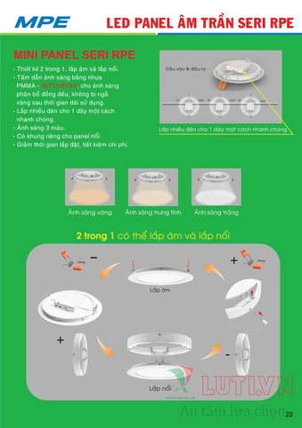 CATALOGUE BẢNG GIÁ ĐÈN LED MPE (THÁNG 10/2021)