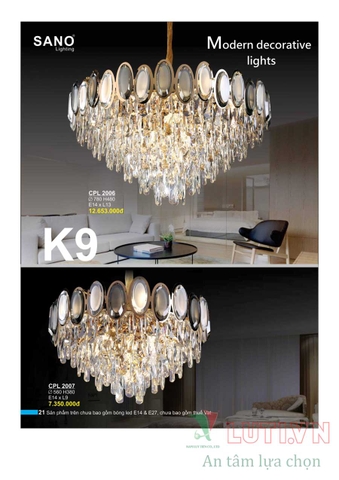 CATALOGUE BẢNG GIÁ ĐÈN LED TRANG TRÍ SANO 2021 (PHẦN 1)