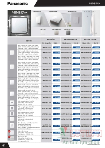 CATALOGUE THIẾT BỊ ĐIỆN PANASONIC 2021 (THÁNG 10)