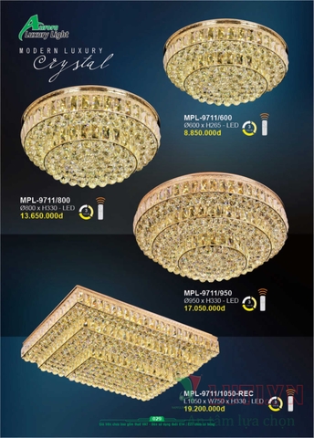 CATALOGUE BẢNG GIÁ ĐÈN LED TRANG TRÍ AURORA 2022
