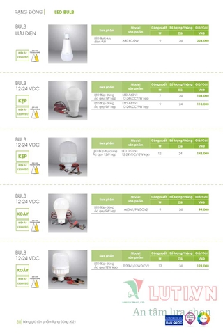 CATALOGUE ĐÈN LED RẠNG ĐÔNG NĂM 2021