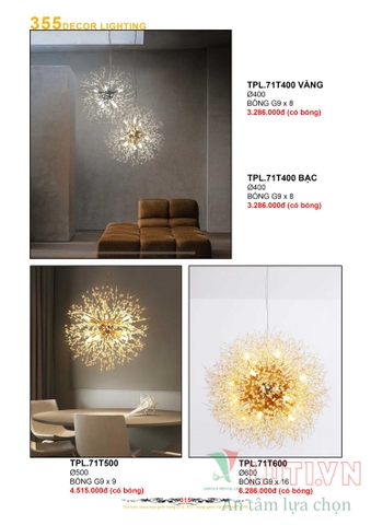 CATALOGUE BẢNG GIÁ ĐÈN LED TRANG TRÍ 355 NĂM 2021