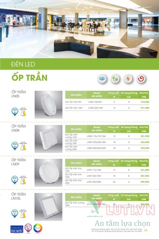 CATALOGUE ĐÈN LED RẠNG ĐÔNG NĂM 2021