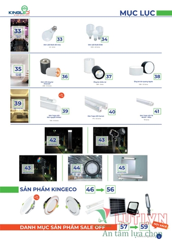 CATALOGUE BẢNG GIÁ ĐÈN LED KINGLED NĂM 2021