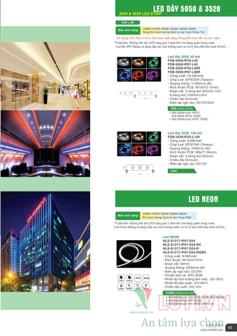 CATALOGUE BẢNG GIÁ ĐÈN LED VINALED 2021-2022