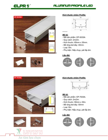 CATALOGUE ALUMINUM PROFILE LED