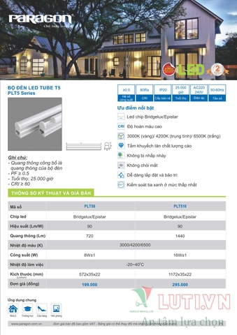 CATALOGUE BẢNG GIÁ ĐÈN LED PARAGON 2021-2022