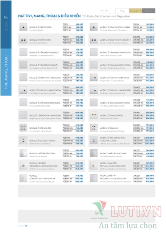 CATALOGUE BẢNG GIÁ CÔNG TẮC Ổ CẮM SIMON NĂM 2021